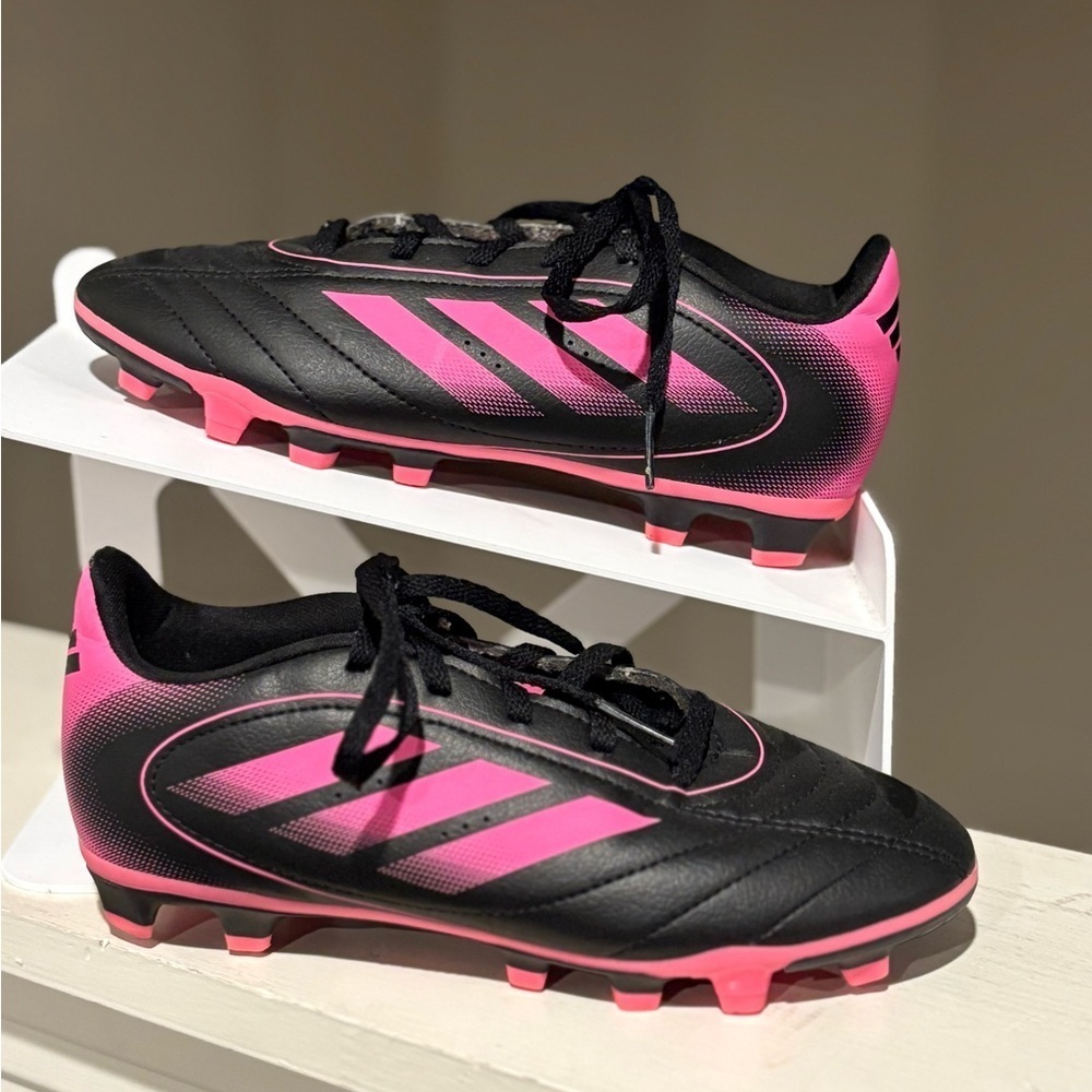 Adidas Goletto VIII 8 Youth Kids Soccer Cleats Shoes Youth Size 2.5 Black Pink